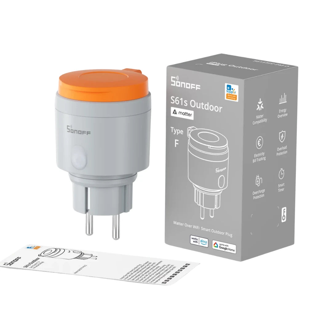 Sonoff S61S - Matter WIFI Outdoor Smart Plug IP44 + Energy Meter