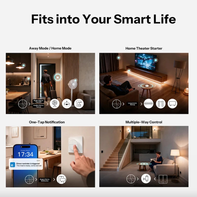 Sonoff - Zigbee remote control / wall switch 4 button SNZB-01M Orb 4-In-1