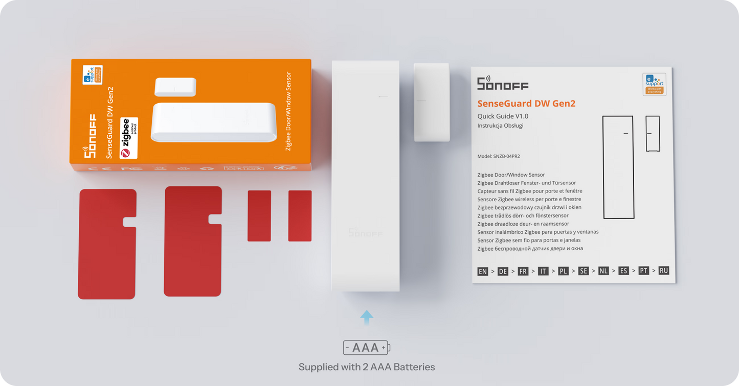 Sonoff SNZB-04PR2 - SenseGuard DW Gen2 Zigbee Door and Window Sensor (Zigbee2Mqtt, Home Assistant, Ewelink)