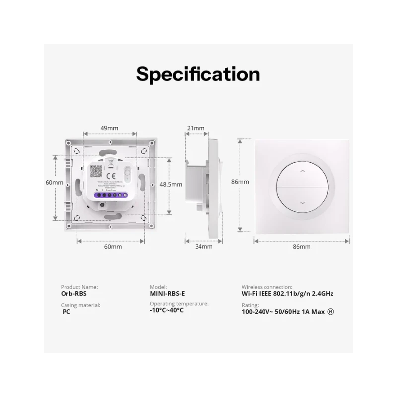 Sonoff - Switch + Roller shutter module WIFI Matter ORB-RBS