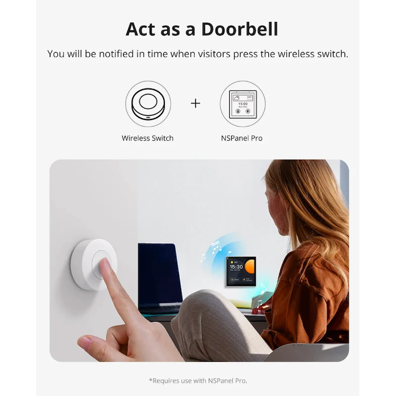 Sonoff - Zigbee 3.0 Wireless Switch single press, double press, and long press SNZB-01P