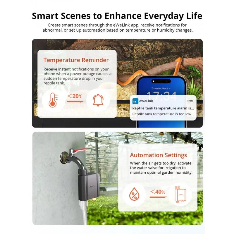 Sonoff - Zigbee temperature and humidity sensor with display IP65 SNZB-02WD
