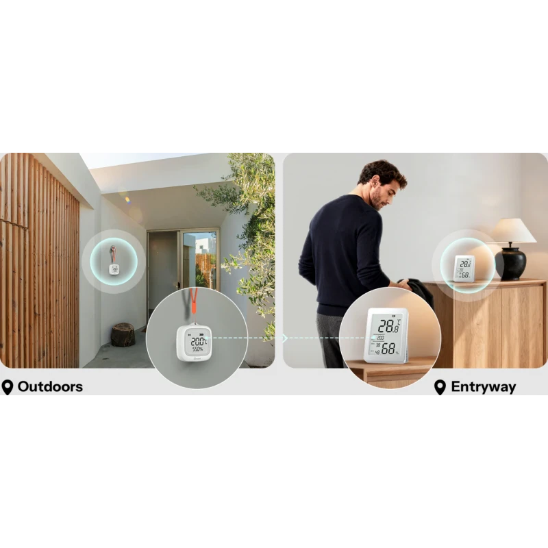 Sonoff - Zigbee temperature and humidity sensor with display AirGuard SNZB-02DR2