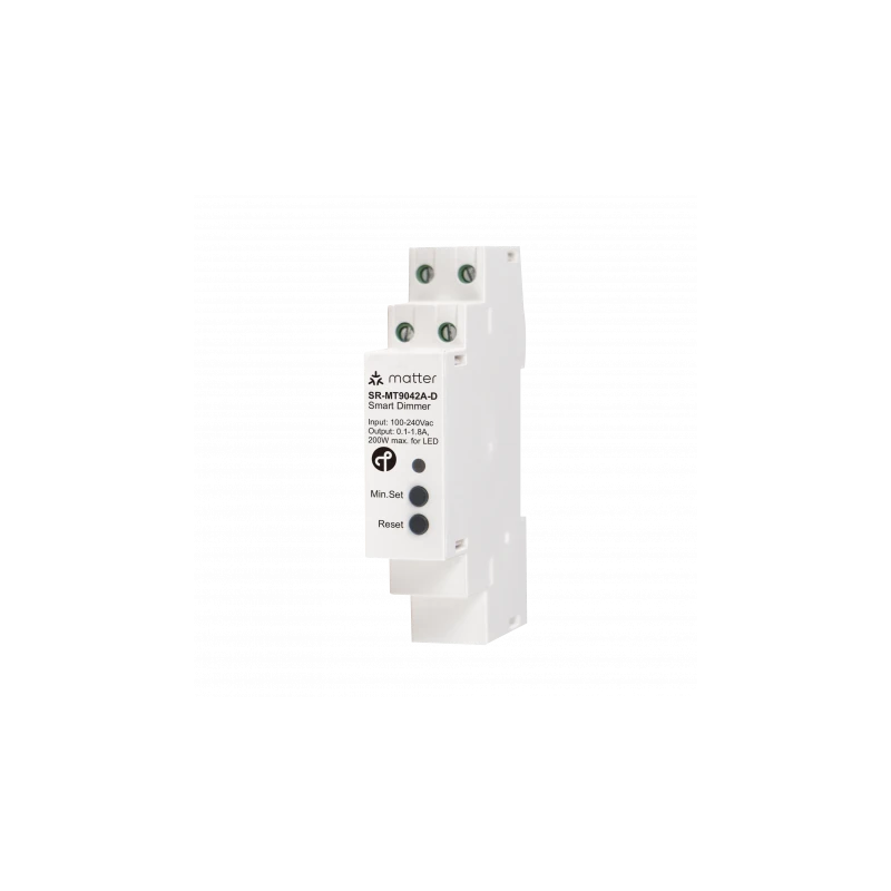 Sunricher - Μονάδα ρύθμισης φωτεινότητας Zigbee και Matter πάνω από σπείρωμα για ράγα DIN 400W (με ή χωρίς ουδέτερο)