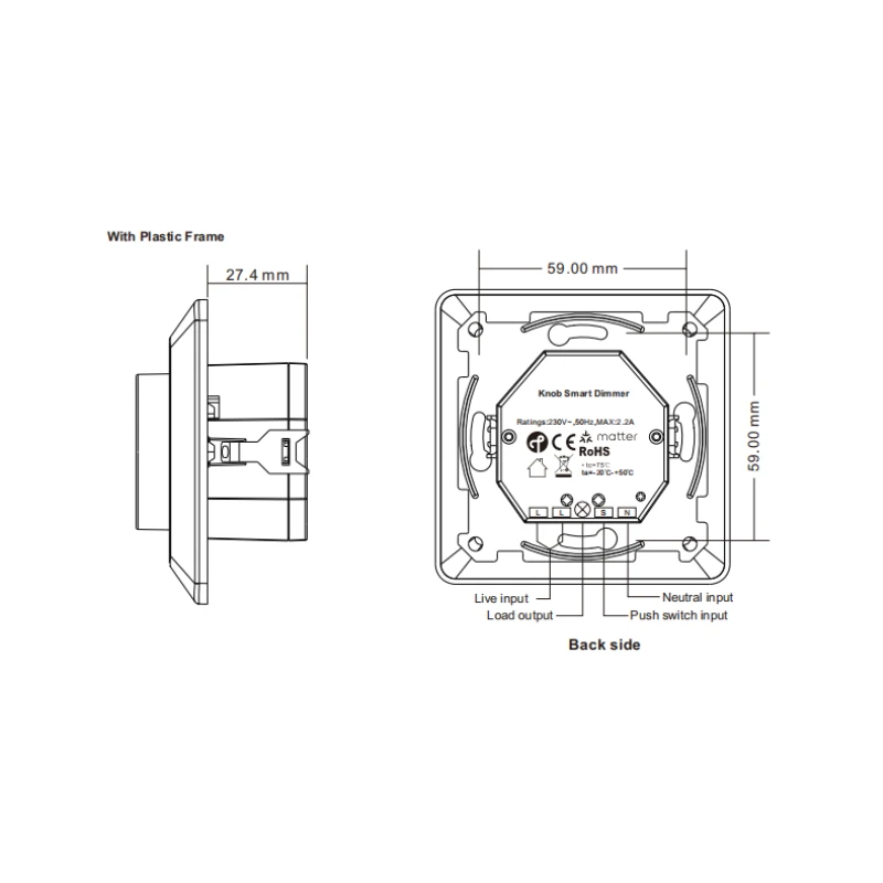Sunricher - Matter Thread LED rotary dimmer switch