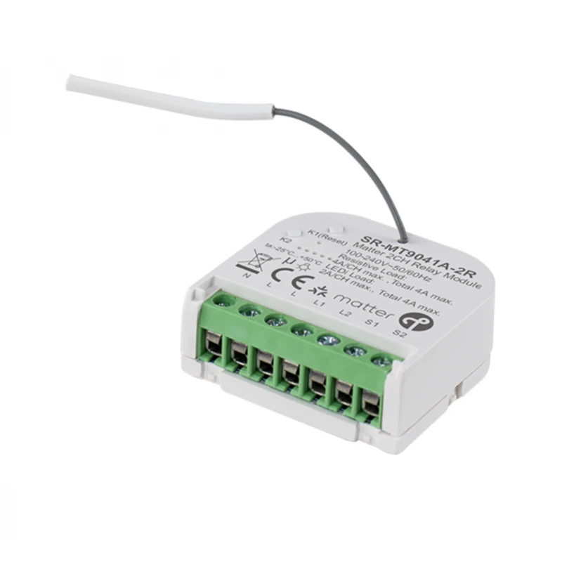 Sunricher - Relay module Matter Thread 2 channels 230V + Energy Meter