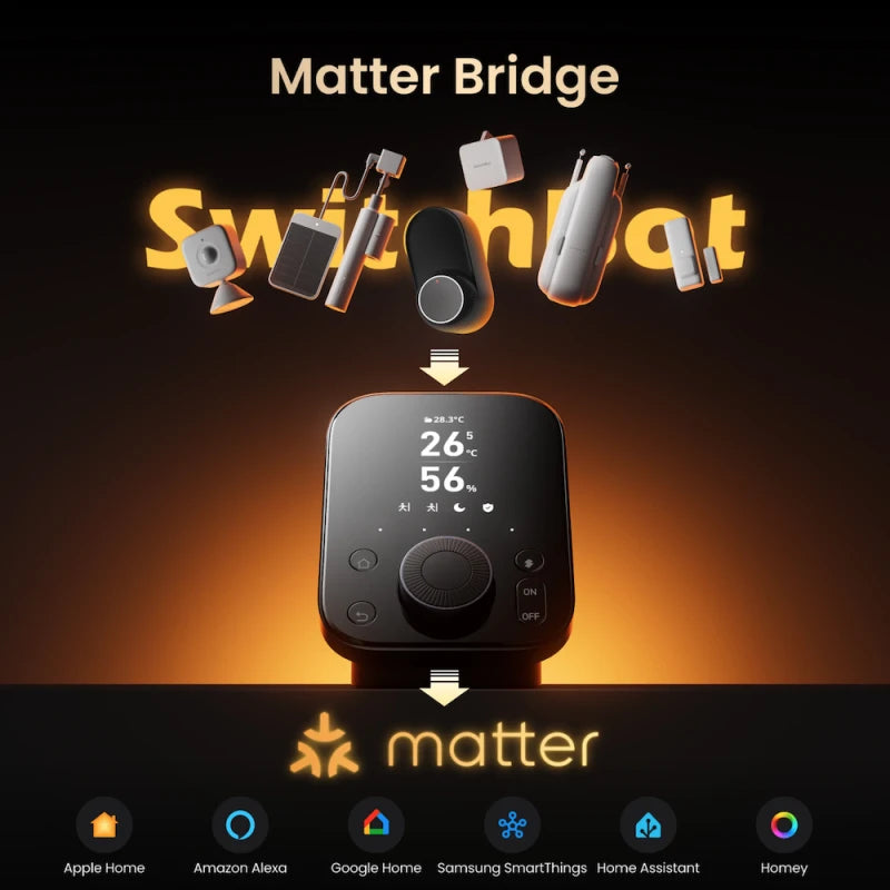 Switchbot - Matter-, WIFI-, Bluetooth- ja IR Hub 3 -yhteensopiva Homekit
