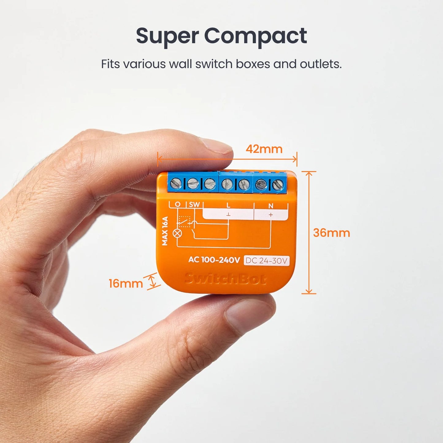 Switchbot - Matter switch relay, WIFI, Bluetooth + Power measurement W5502310