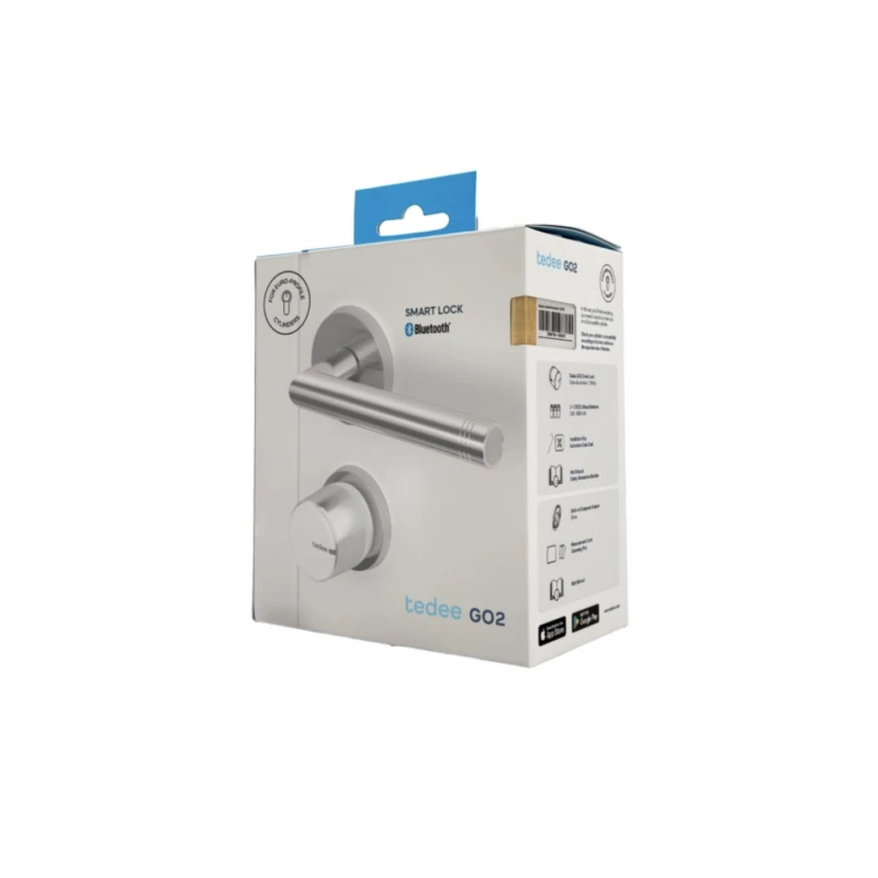 Tedee GO2 - Bluetooth Smart Lock Aluminium Grey (Apple Homekit, Home Assistant and more)