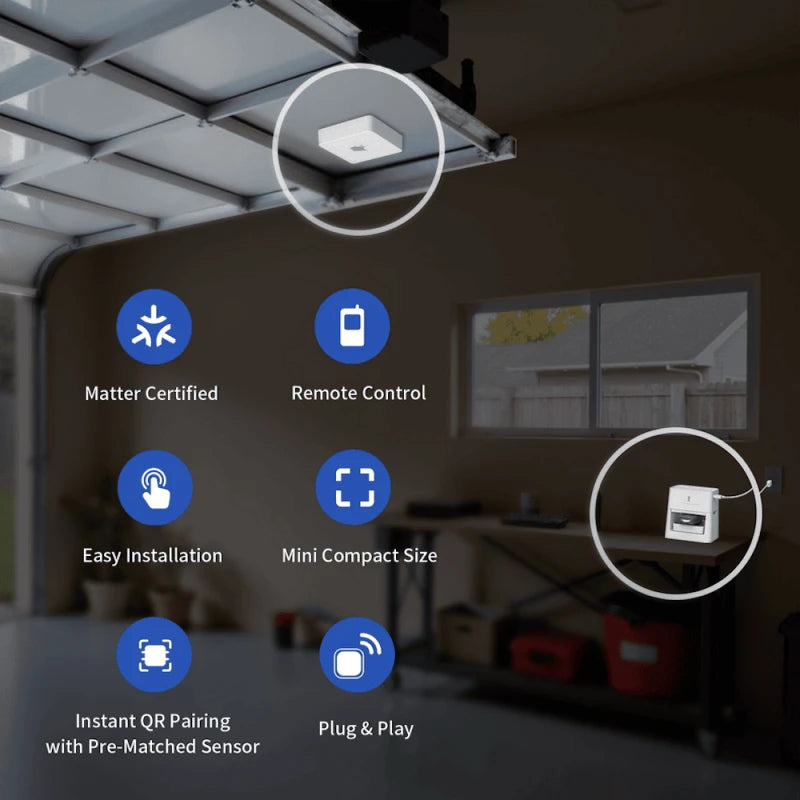 ThirdReality - Ανοιχτήρι γκαραζόπορτας Matter Over WiFi συμβατό με Google Home, Alexa, SmartThings, HomeKit