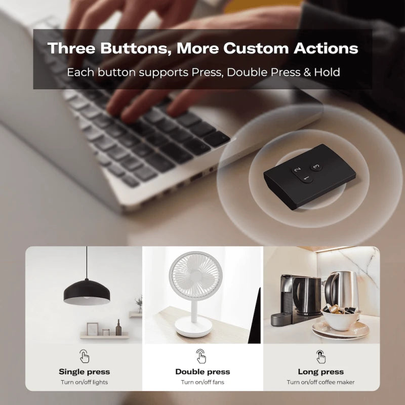 ThirdReality - Zigbee 3-button remote control with rechargeable battery