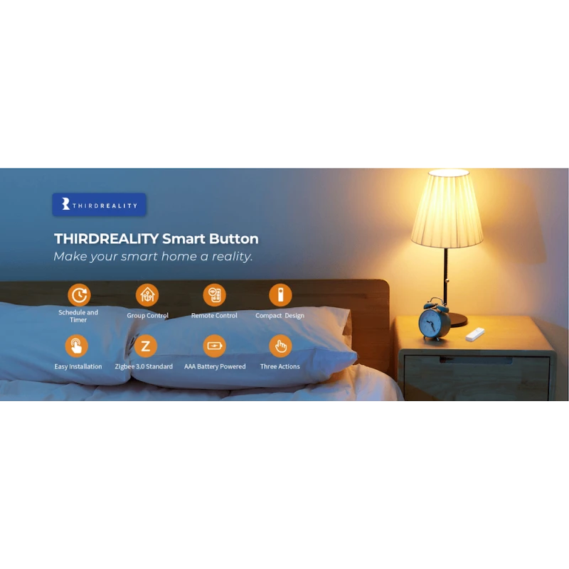 ThirdReality - Zigbee Button compatible with Home Assistant (2x AAA batteries)