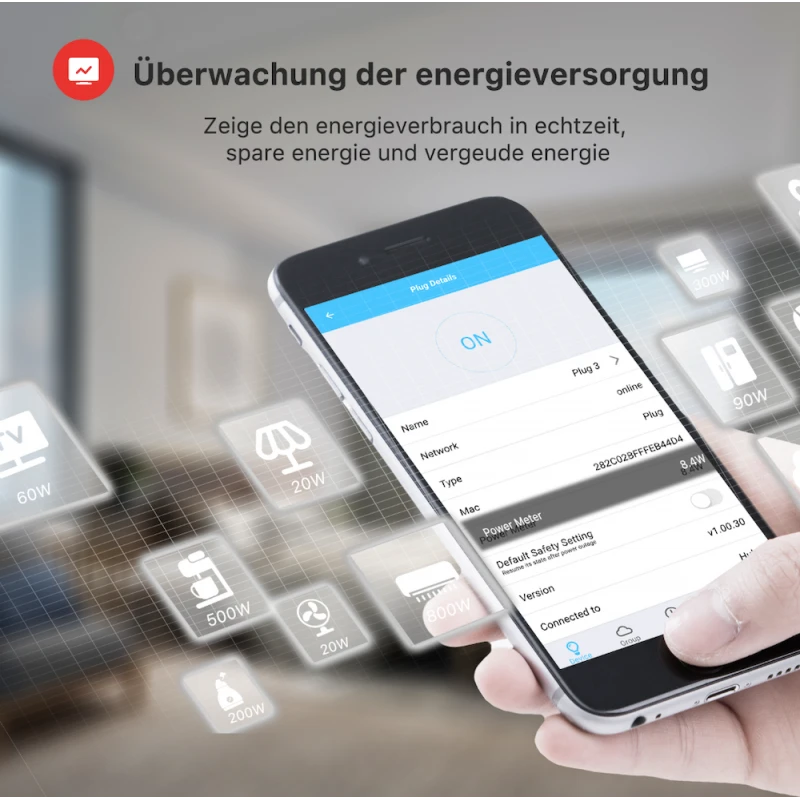 ThirdReality E2 - Zigbee plug + consumption measurement (Type F) compatible with Home Assistant, 16A