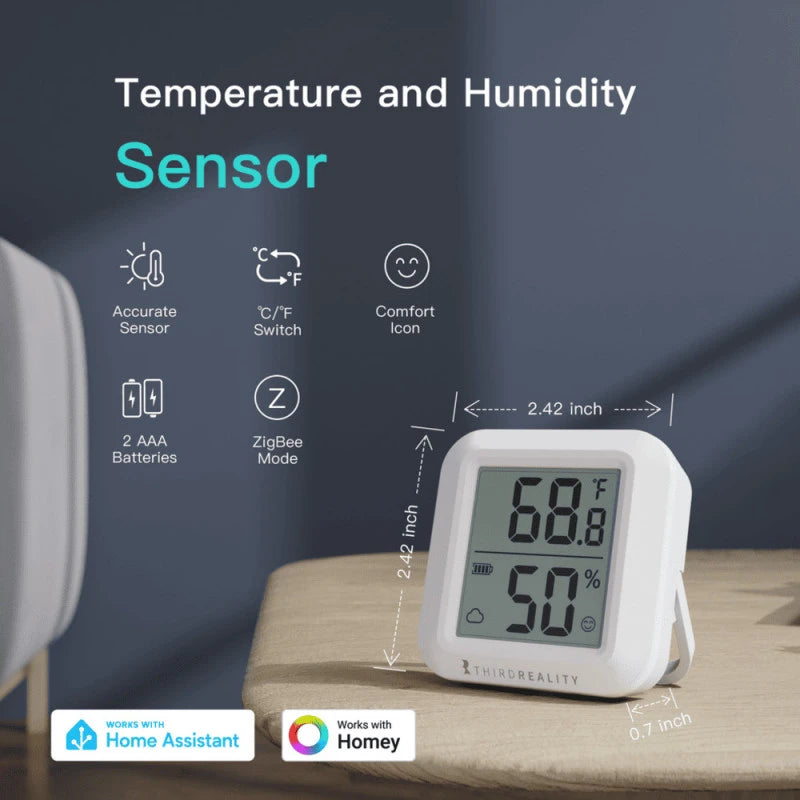 ThirdReality - Zigbee temperature and humidity sensor compatible with Home Assistant and Zigbee2Mqtt