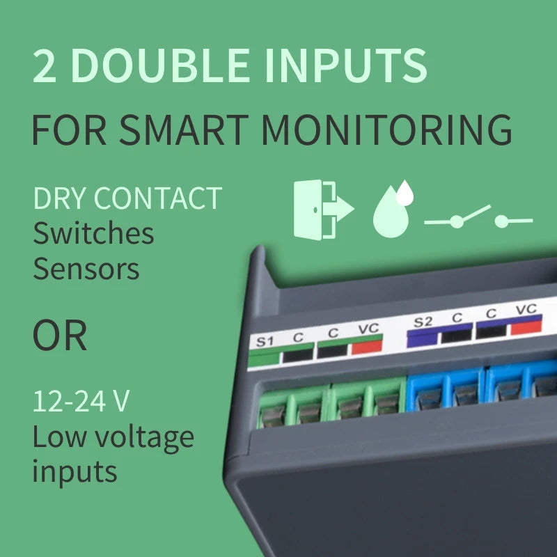 Zooz ZEN17 -  Z-Wave+ 800 module with 2 dry contact outputs + 2 inputs for sensors or switches