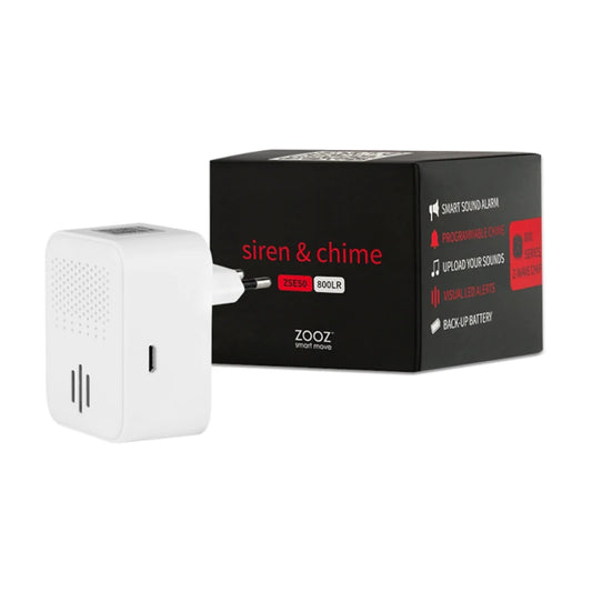 Zooz ZSE50 - ZWave Long Range 800 siren and chime (+MP3/WAV)